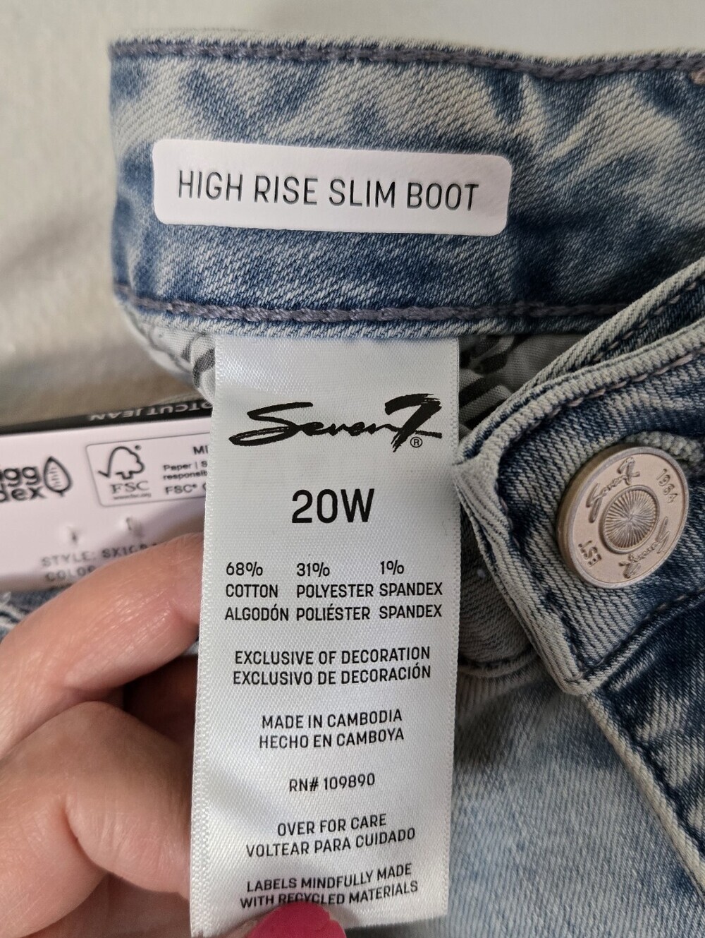 Seven 7 | NWT High Rise Bootcut Jeans Size 20W - Picture 10 of 10